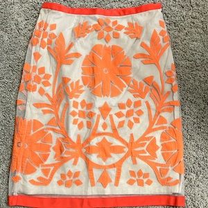 Etcetera Floral Appliqué Pencil Skirt - Sz 2